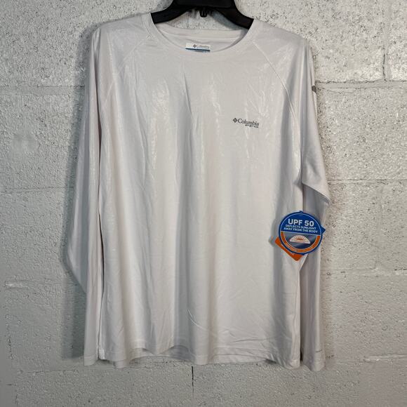 Columbia Woman's PFG Tidal Deflector Long Sleeve Pullover White XXL - Picture 1 of 7